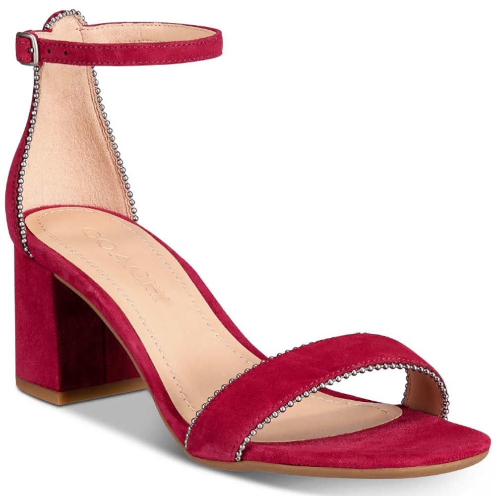 COACH MADDIE ANKLE STRAP SANDALS